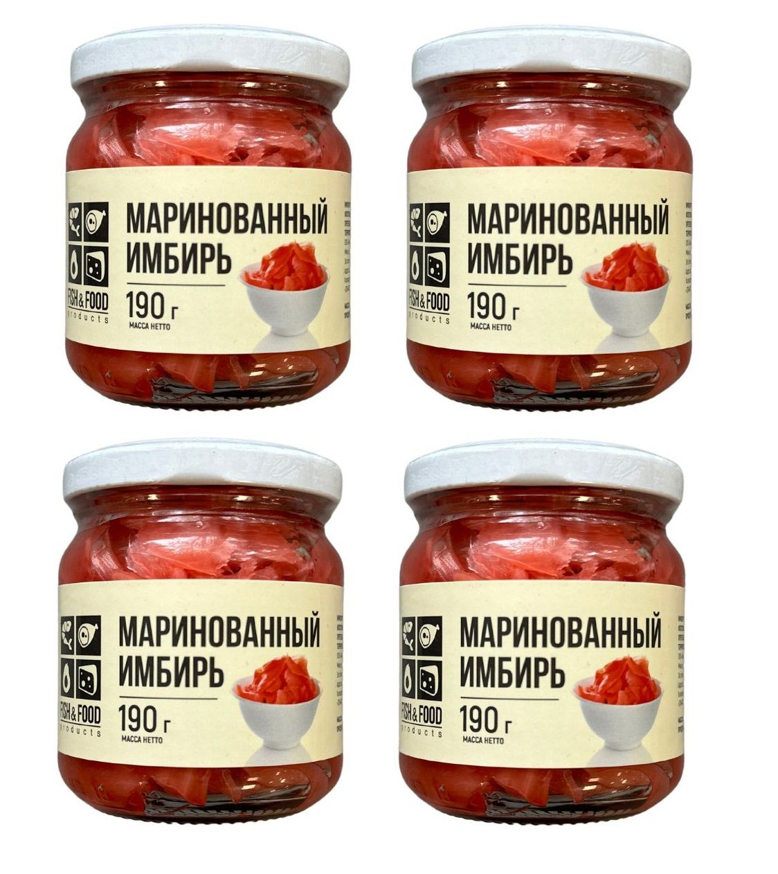  Fish & Food Имбирь маринованный 110г. 4шт.