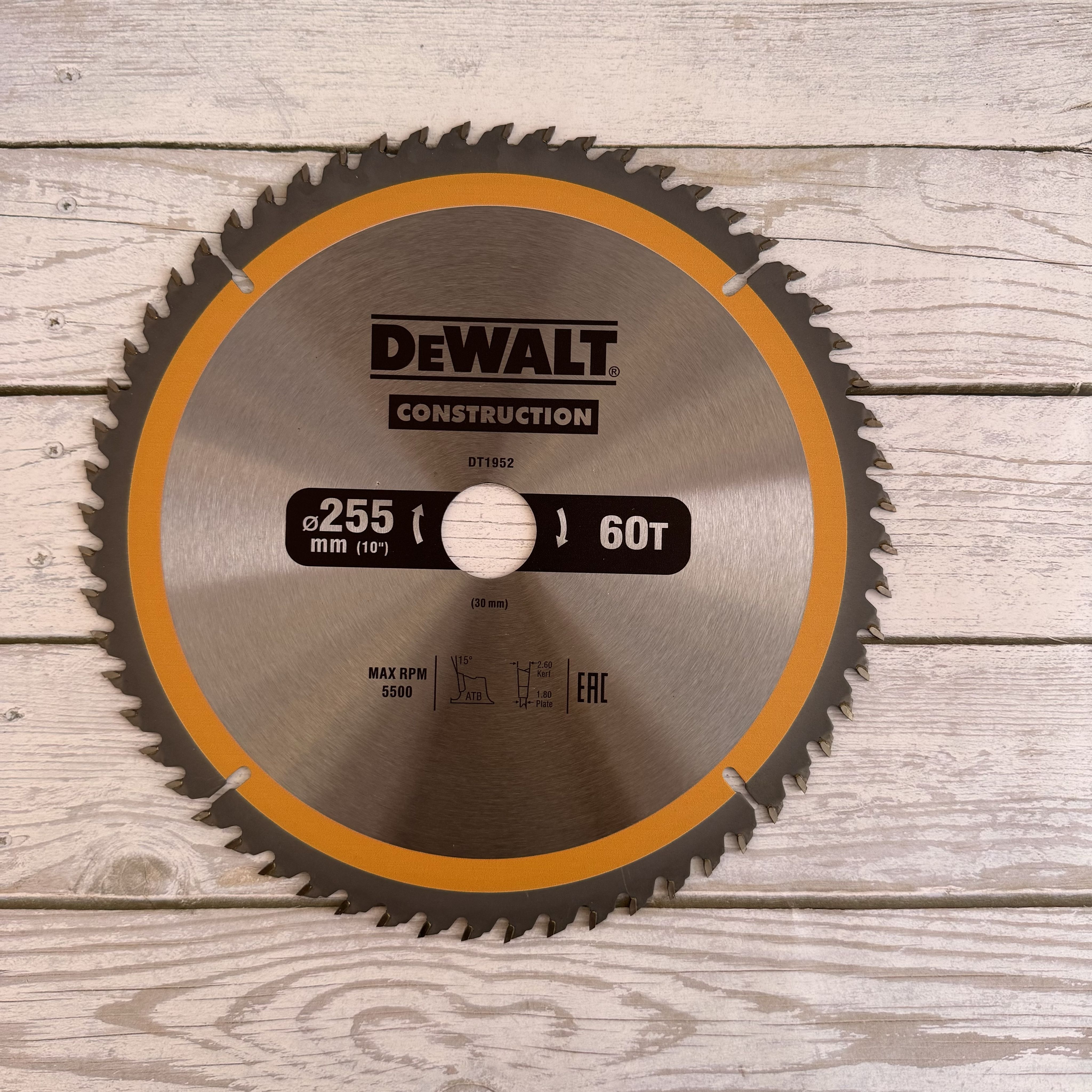 DeWalt Диск пильный 255 x 2.0 x 30; 60  зуб.