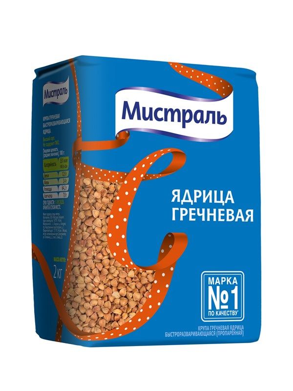 Гречка Мистраль ядрица, 2кг