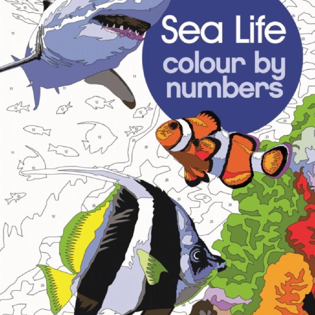 Sea life colour by numbers