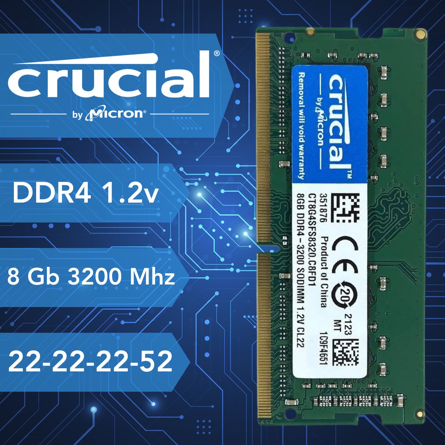 Crucial Оперативная память DDR4 3200 МГц для ноутбука 1x8 ГБ (0)