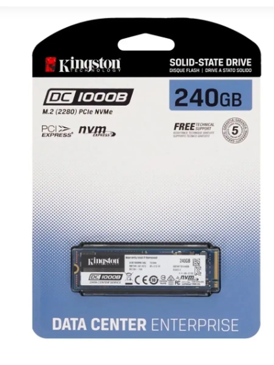 Kingston240ГБВнутреннийSSD-дискM.2DC1000B240ГбPCIeSEDC1000BM8/240G(M.2DC1000B240ГбPCIeSEDC1000BM8/240G)