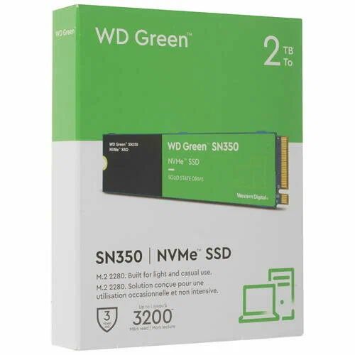 WesternDigital2ТБВнутреннийSSD-дискSN3502Tb(WDS200T3G0C)