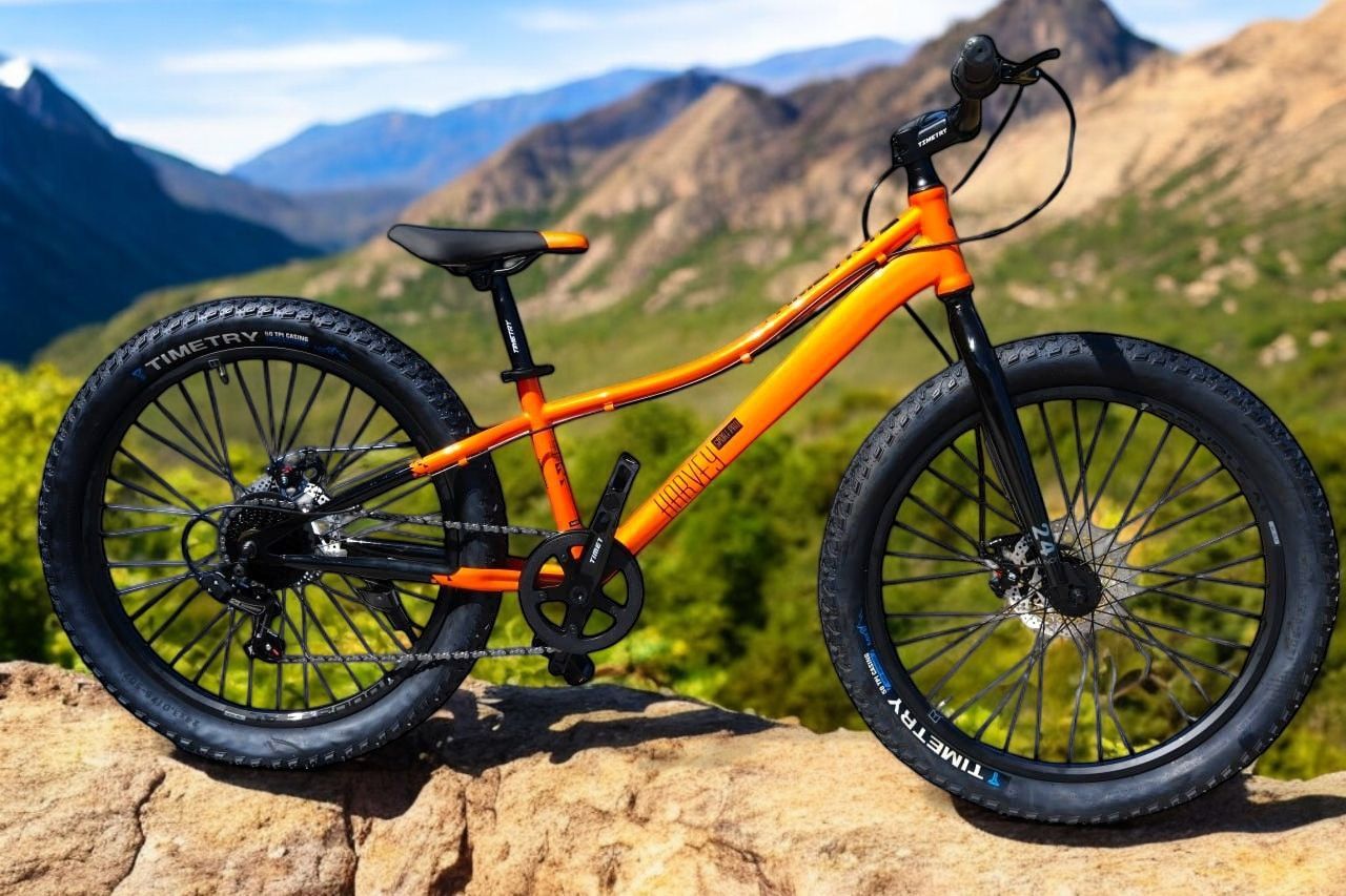 Велосипед полуфэтбайк FATBIKE Timetry TT274 /7s 24" Рама 13" Детский Подростковый, оранжевый