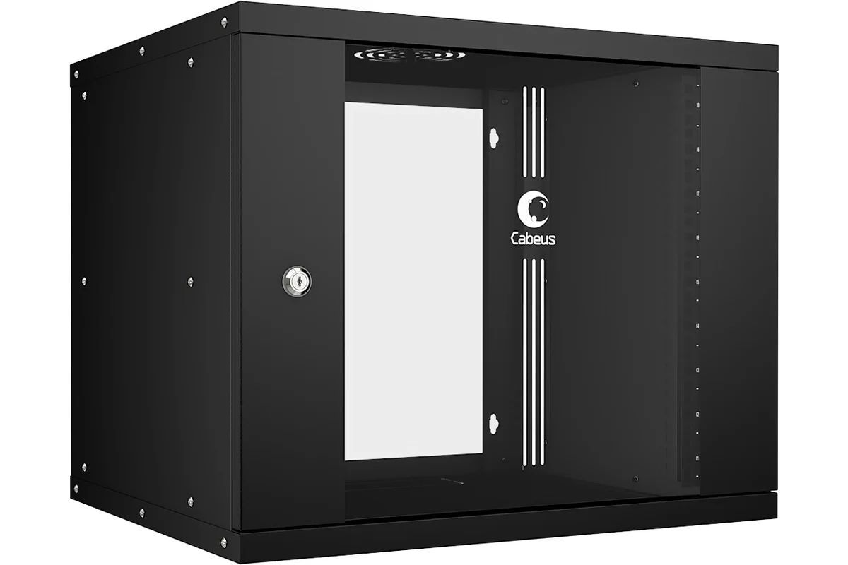 Телекоммуникационный настенный шкаф Cabeus 19" 9U WSC-05D-9U55/45-BK