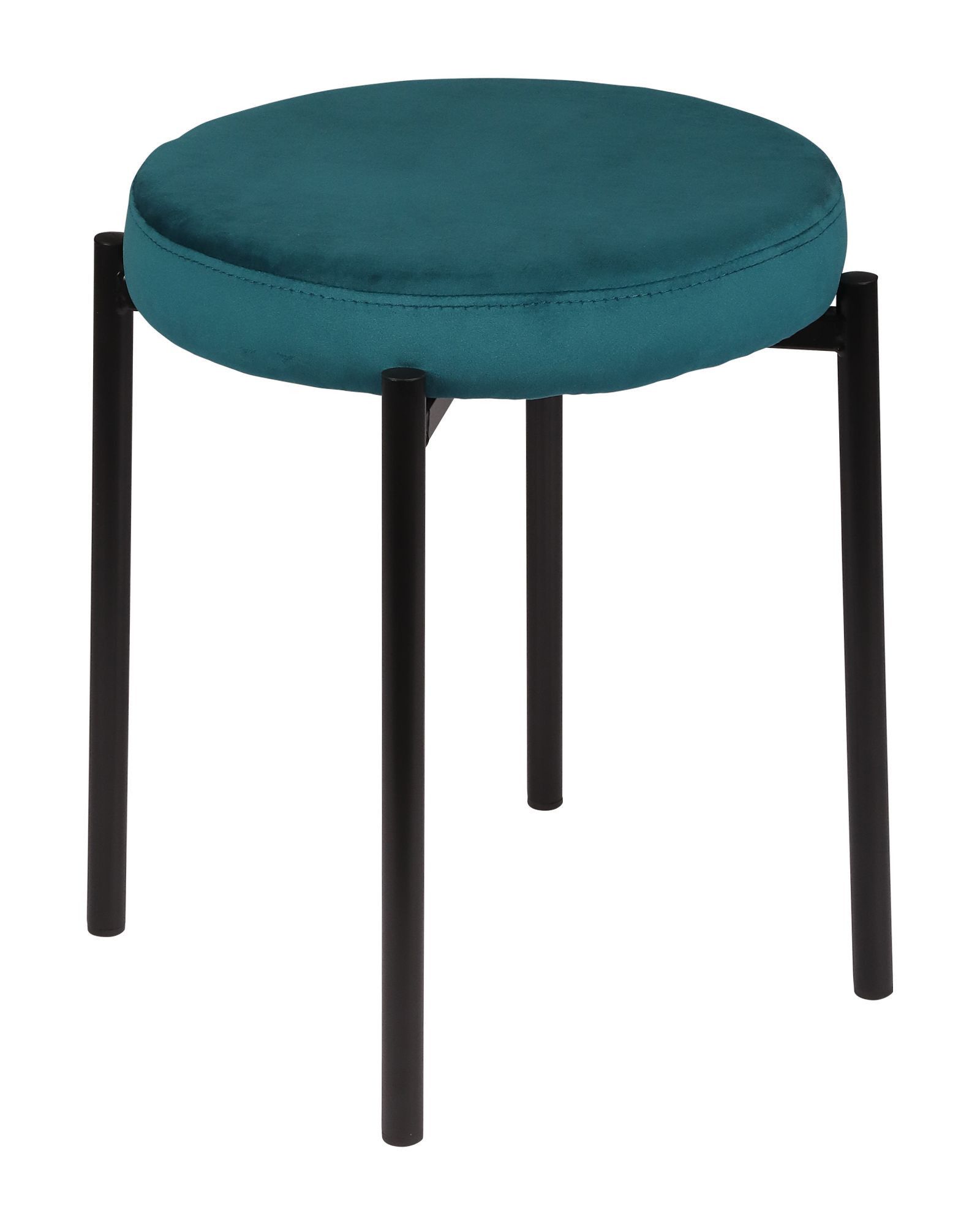 Комплект мягких кухонных табуретов Кен изумрудный / черный, 3 шт.