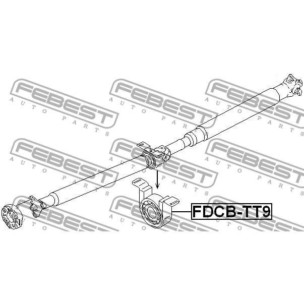 Подшипник подвесной FORD TRANSIT TT9 2006-2014 EU карданного вала FDCB-TT9 FEBEST FEBEST FDCB-TT9