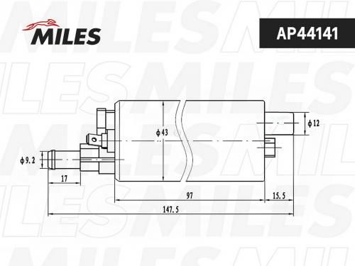 MILES Насос топливный, арт. AP44141, 1 шт.