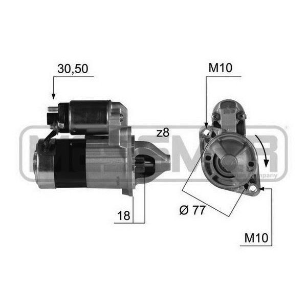 Стартер ERA 220384 Hyundai i30 07-12 2.0, Kia Ceed 06- 2.0 ERA 220384