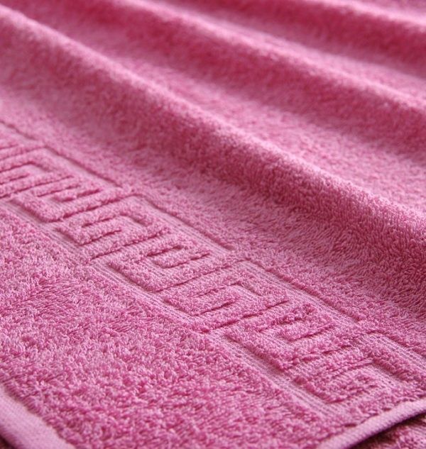 Ашматекс Полотенце подарочное махровое гостевое, сувенирное,подарочное для ванны, сауны, бани, фитнесса, спа ,тела, лица, волос ,рук, массажа, бассейна, Махровая ткань, Хлопок, 50x100 см, розовый, 1 шт.
