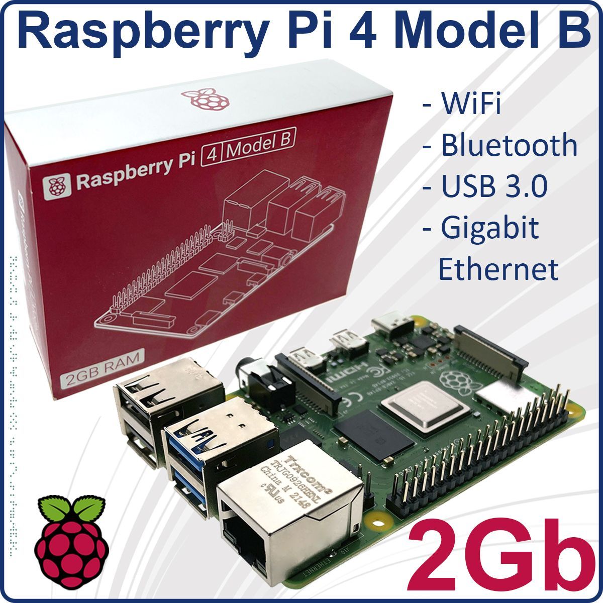 Микрокомпьютер Raspberry Pi 4 Model B 2Gb