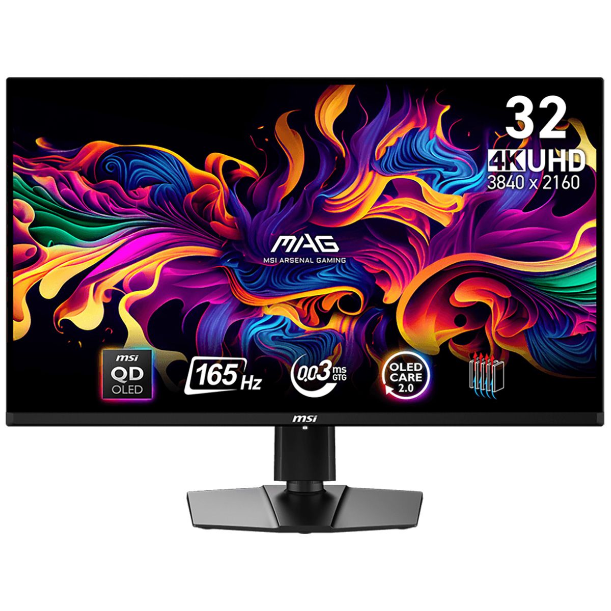 MSI31.5"МониторMAG321UPQD-OLED,OLED,3840x2160,165Гц,черный