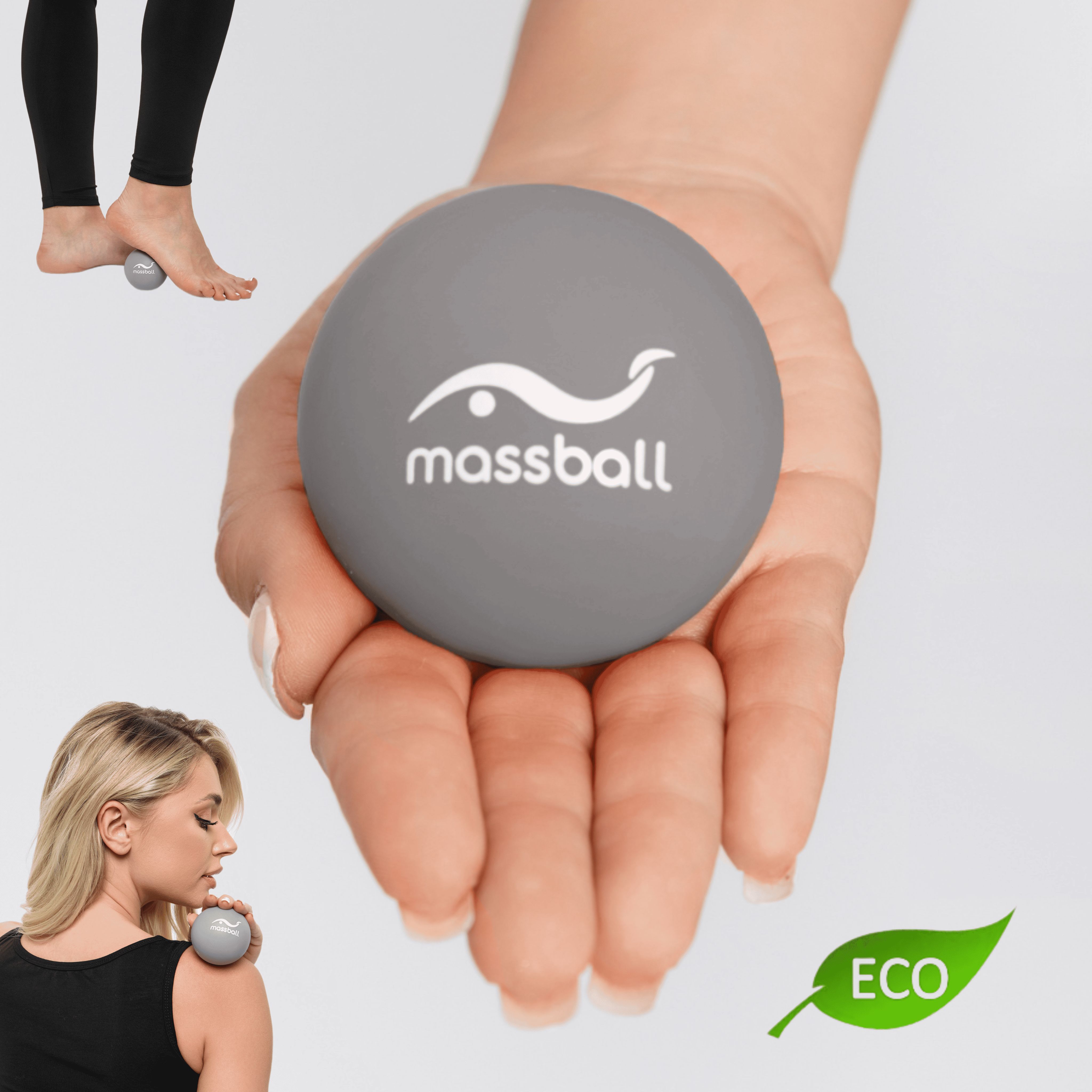 Спортивный массажный мяч Massball, для МФР, йоги и фитнеса / Премиум материал Силикон 100% / Серый, 6см купить c доставкой на OZON по низкой цене (1720285887)