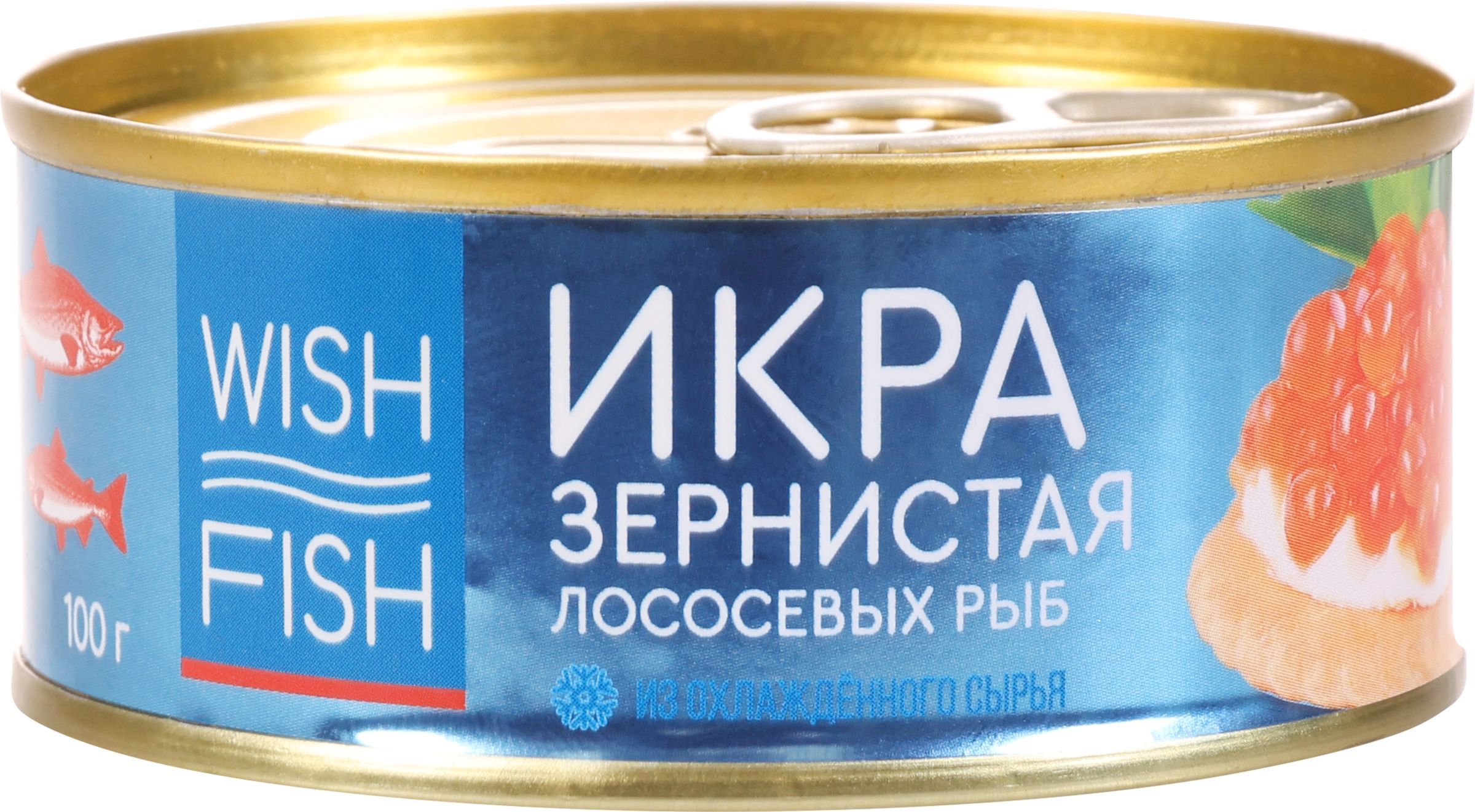 Икра лососевая соленая WISH FISH зернистая, 100г