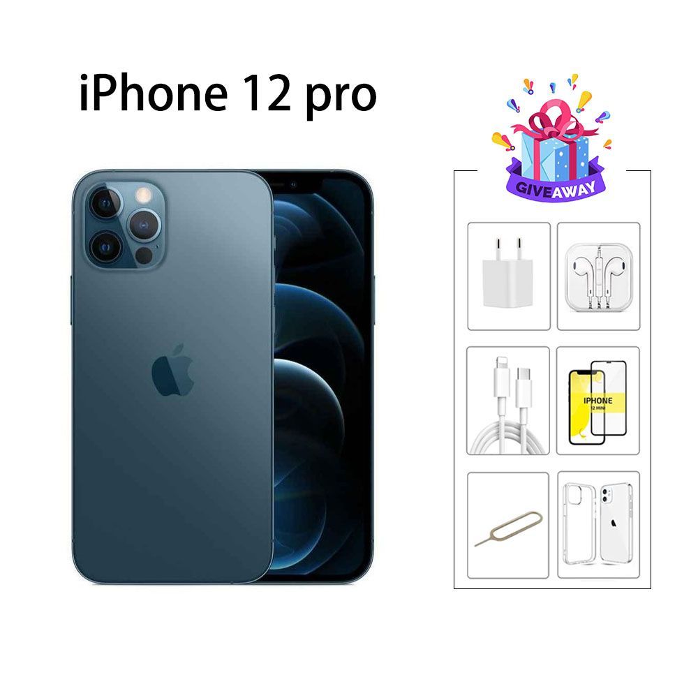 AppleСмартфонiPhone12Pro,оригинальный,гарантия1годкачествогарантировано,запечатановкоробке,предоставляетсябесплатно,версия:CN,USA6/128ГБ,лазурный