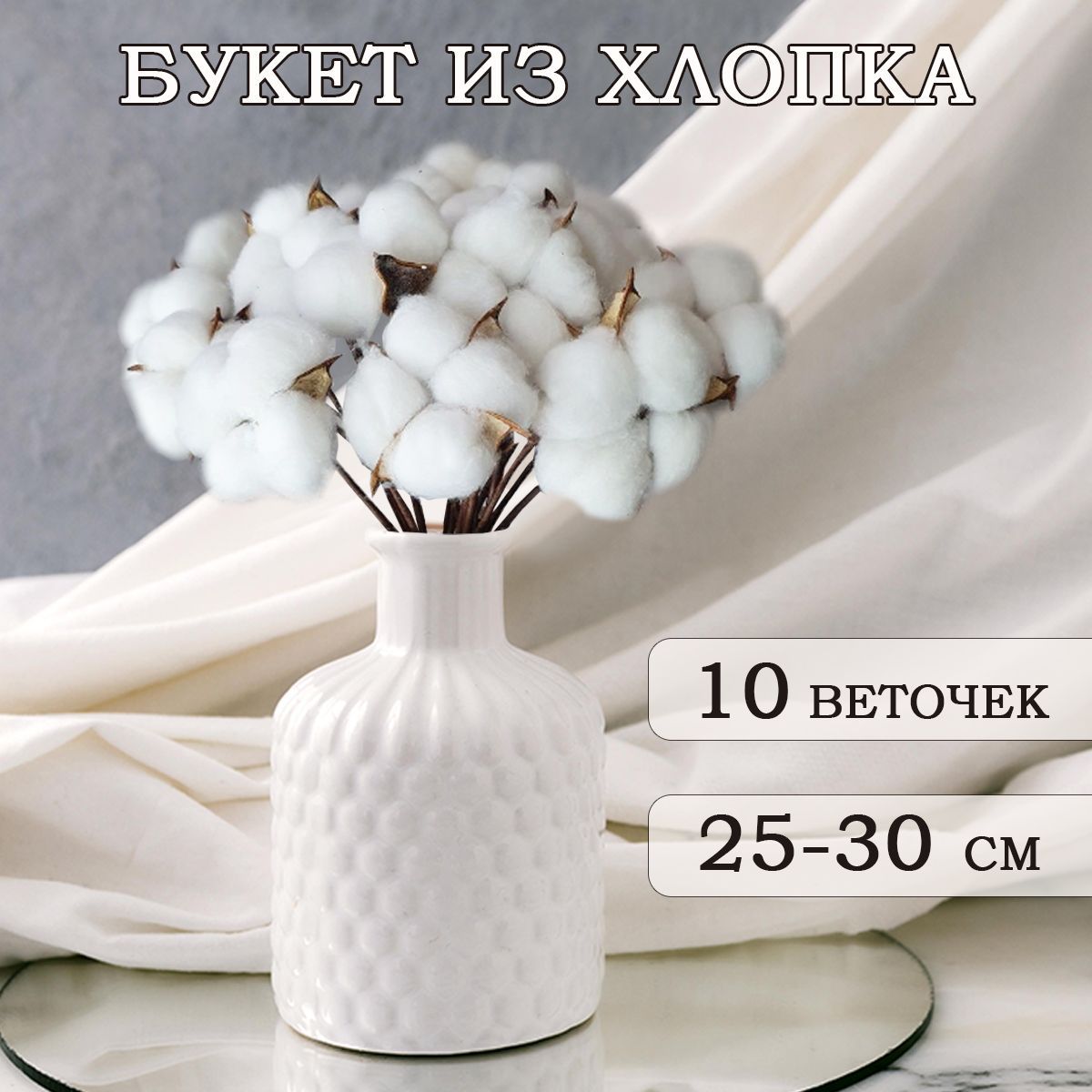 HandyPlantsСухоцветыХлопок,30см,240гр,10шт