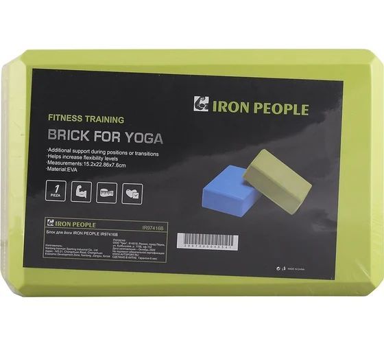 Блок для йоги Iron People IR97416B