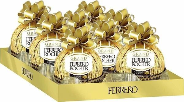 Молочный шоколад Grand Ferrero Rocher в форме шара, 8шт. по 125г.