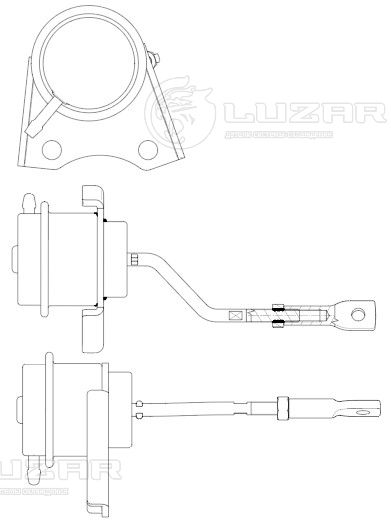 Актуатор турбокомпрессора для а/м PSA Boxer (06)/Jumper (06 ) 2.2D (TD03) LUZAR LTC 2022