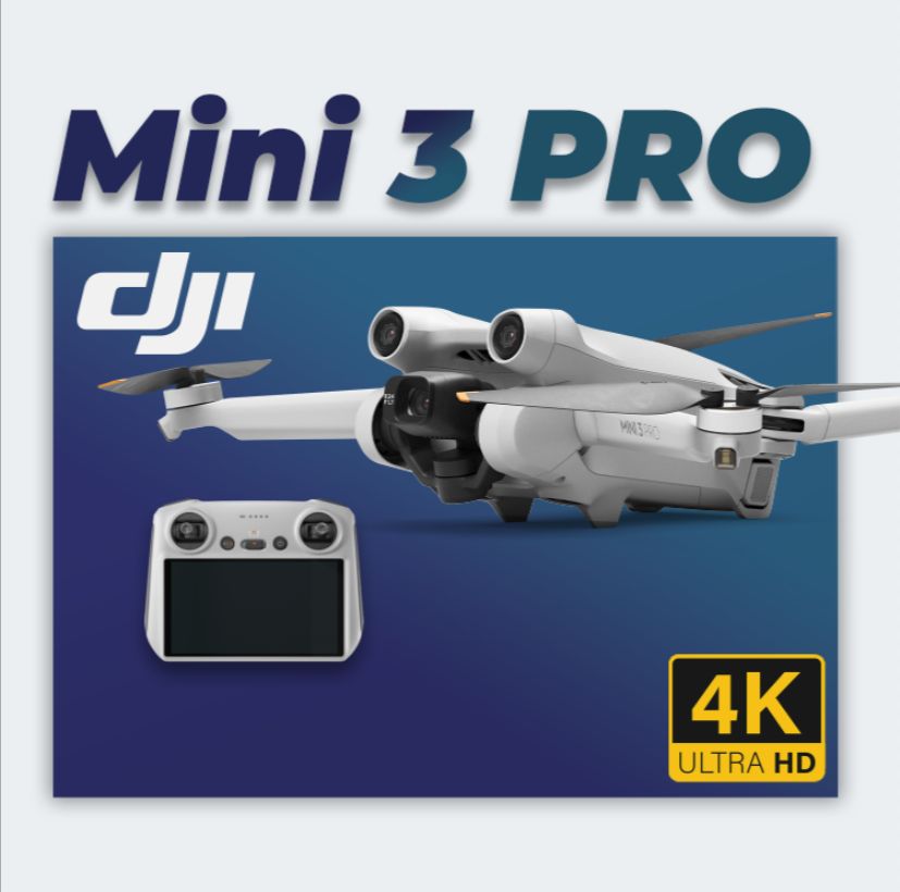 DJI Mini 3 Pro + DJI RC - Сверхлегкий и складной беспилотный квадрокоптер