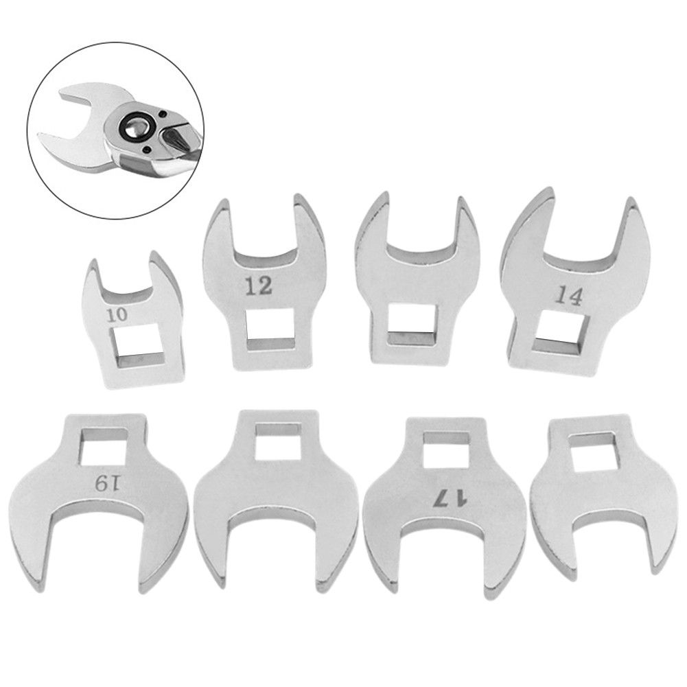 OZ-Hodin8шт3/8-дюймовыйГаечныйКлючсКорончатойГоловкойот10до19ммсМетрическойНожкойСОткрытымКонцом,ГаечныйКлючМетрический