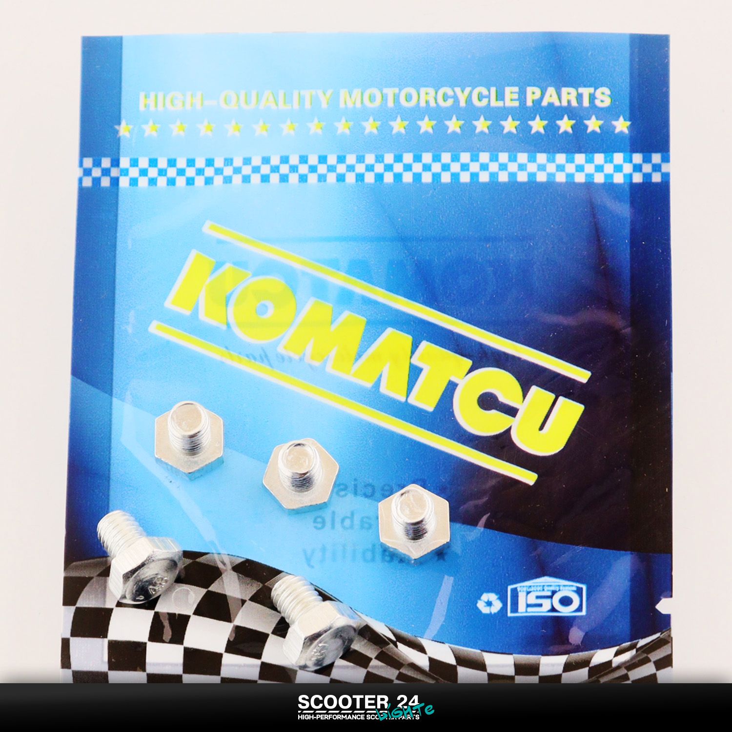 Болт крепления передней звезды на мопед Alpha / Delta 139FMB / 152FMH "KOMATCU" (5шт) Актив Альфа Дельта 125 кубов