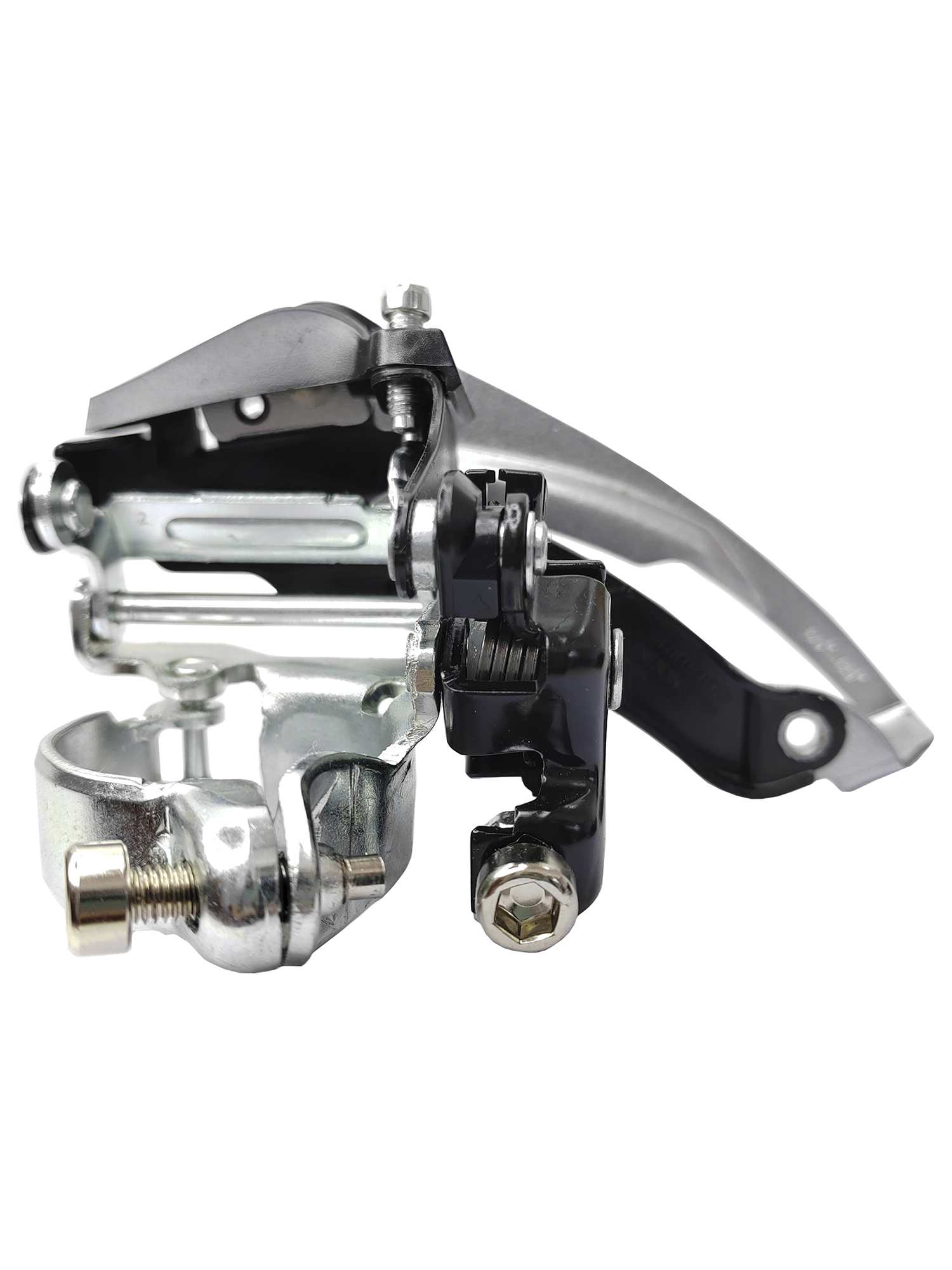Shimano Переключатель скоростей для велосипеда передний FD-TY500, универсальная тяга, хомут 34.9 мм, макс звезда 42Т, серебристый — Товары для велоспорта — фото 4