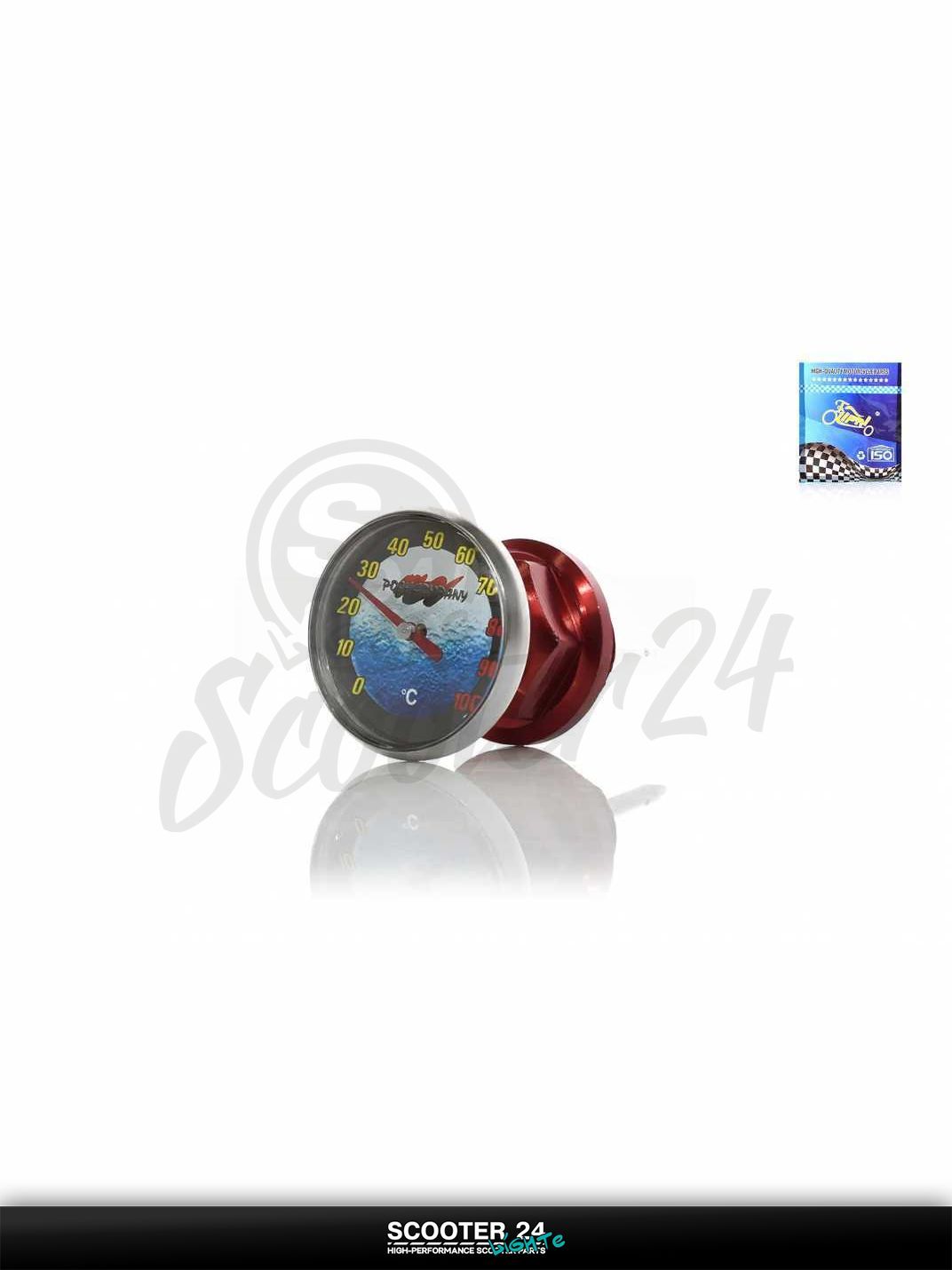 Щуп уровня масла на мопед и мотоцикл Delta / Дельта с двигателем 152FMI +датчик температуры, красный "LIPAI"