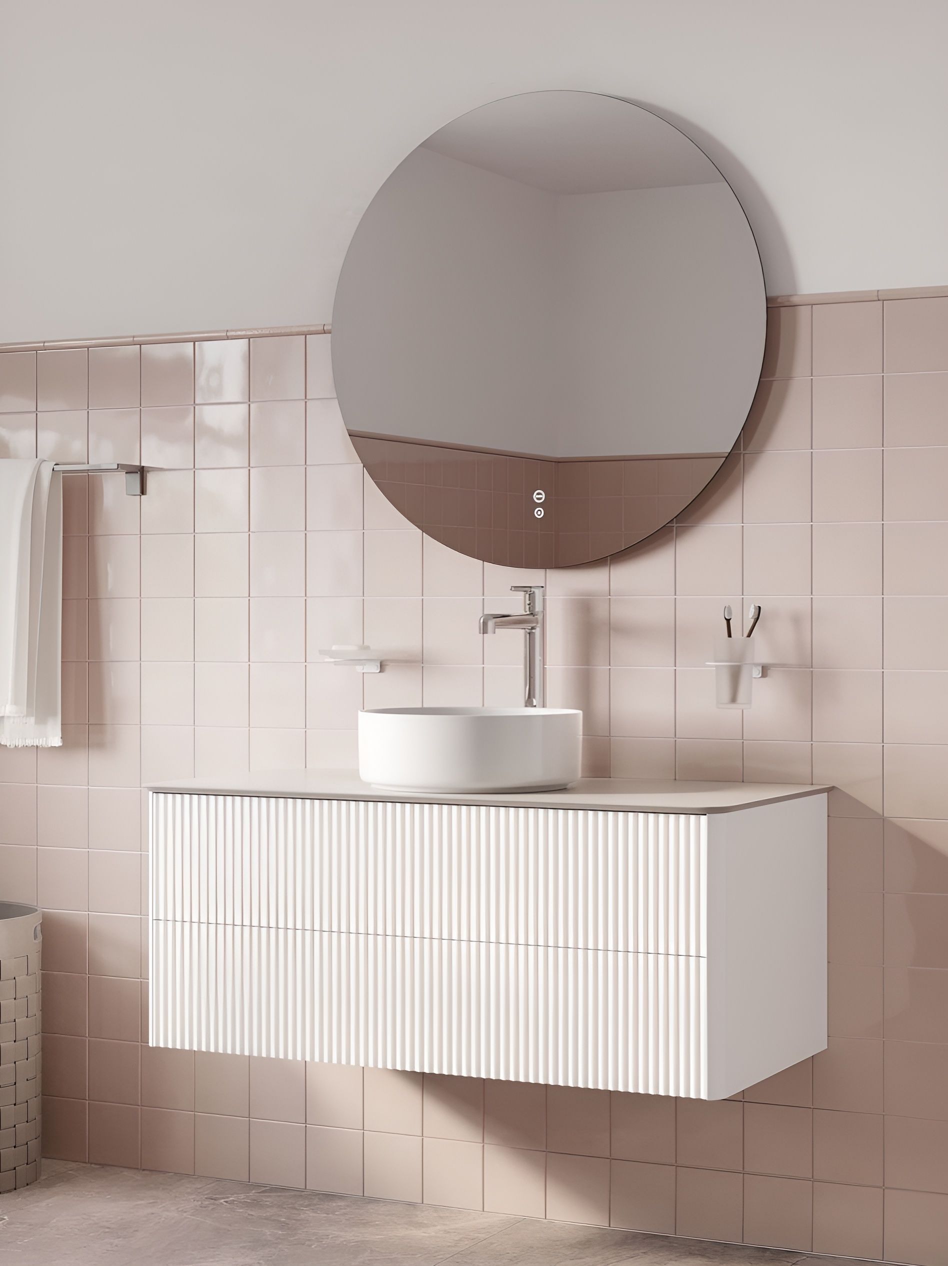 Фото товара на маркетплейсе ozon Тумба для ванной подвесная, под столешницу, с ящиками, 100 см, белый, IDDIS, Aiger, AIG10W0i95 ( подходит столешница арт. OPH10W0i89)