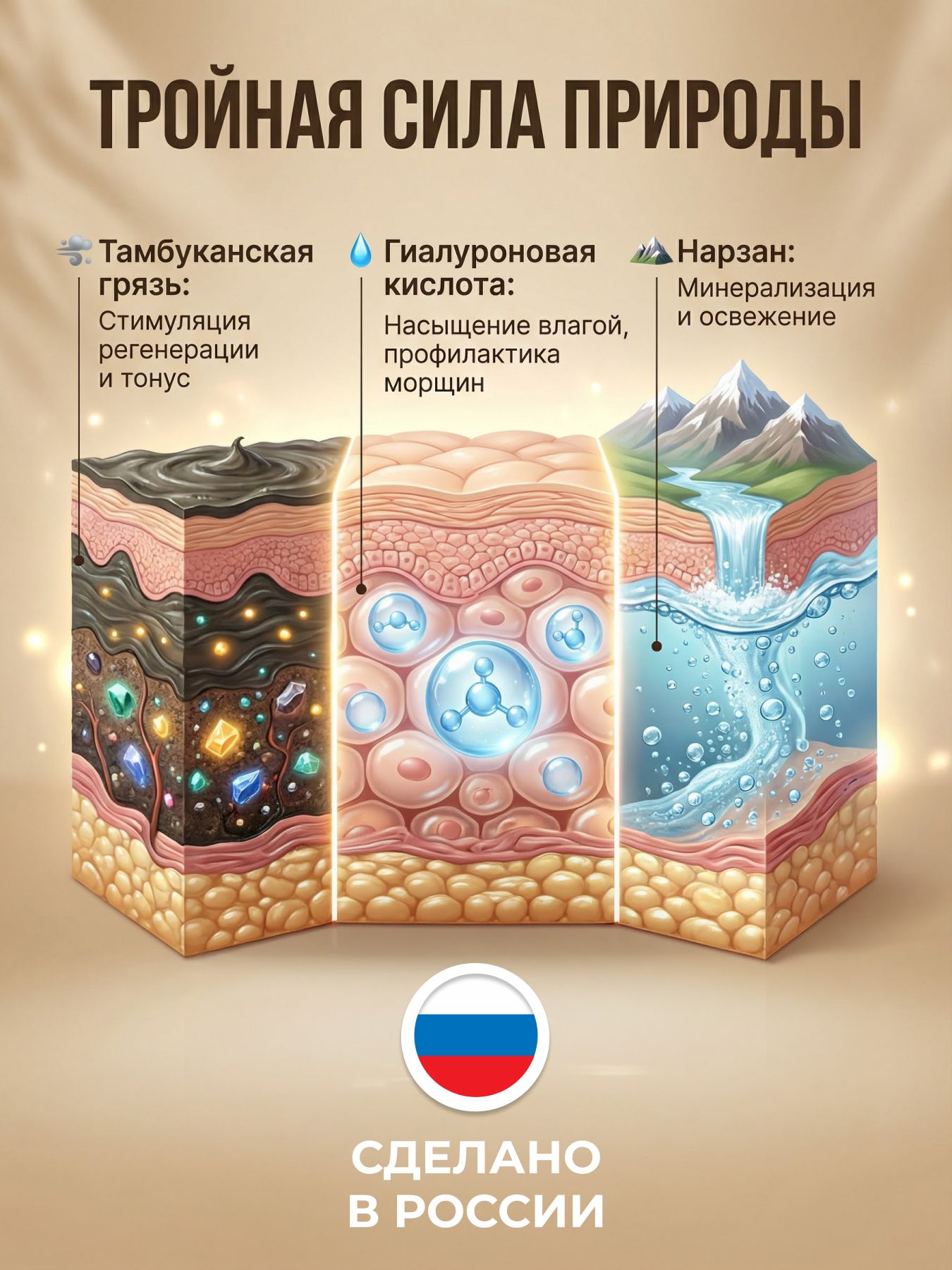 Крем оздоровительный Тамбуканский для лица Омолаживающий