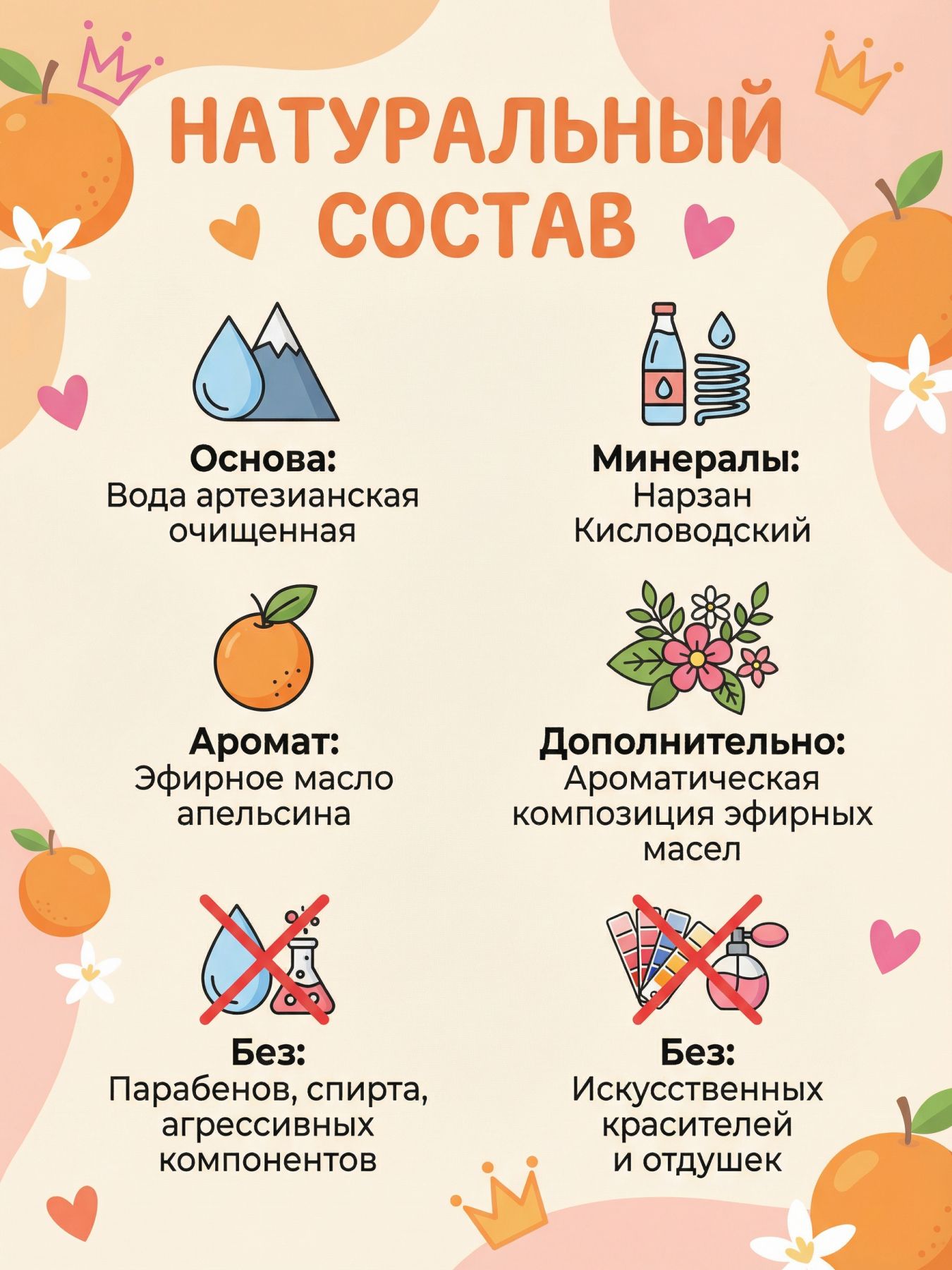 Мист детский апельсин спрей душистая водичка