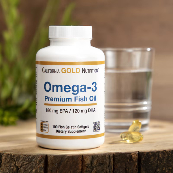 омега 3 California Gold Nutrition, омега-3, рыбий жир премиального ...