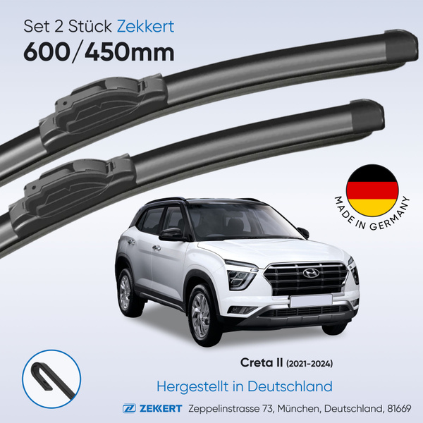 Комплект бескаркасных щеток стеклоочистителя Zekkert Зеккерт Крета 2 ...