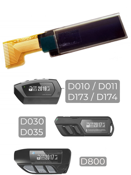 Дисплей для брелка совместимый c Pandora D010 D011 D173 D174 D800 D030 ...