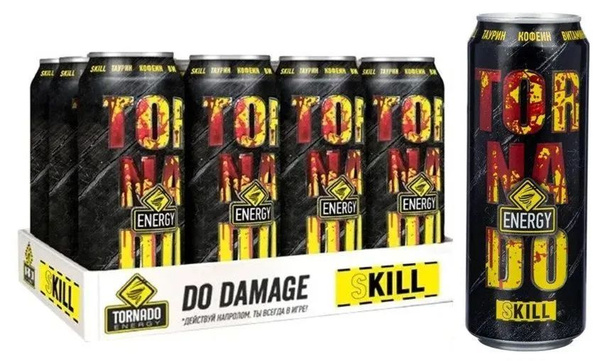 Напиток энергетический Tornado Skill (Торнадо Скилл), 12 шт по 450 мл ...