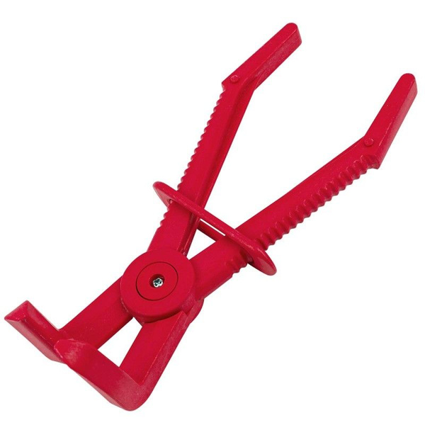 Зажим пластиковый для шлангов с фиксатором изогнутый 90(L-220мм), на ...