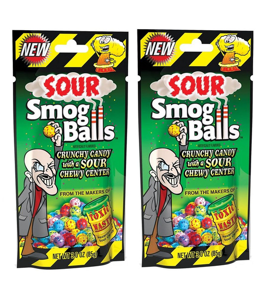Кислые конфеты Toxic Waste Smog Bolls 85 гр х 2 шт - купить с доставкой ...