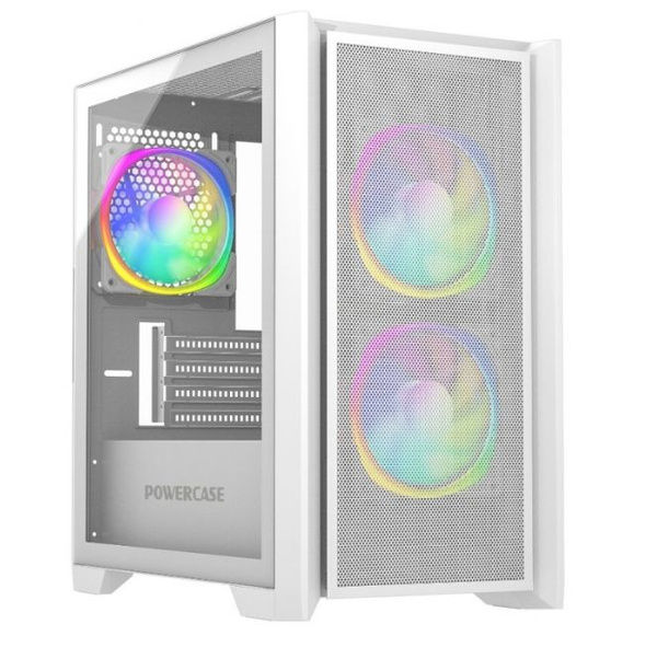 Компьютерный корпус Powercase Alisio Micro Z3W ARGB (CAMZW-A3) белый ...