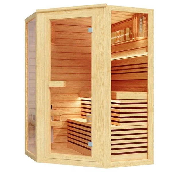 Финская сауна двухместная угловая Altwood из кедра с электрической ...
