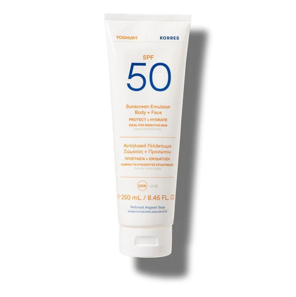 Korres Yoghurt Солнцезащитный крем для лица и тела SPF 50 250 мл ...
