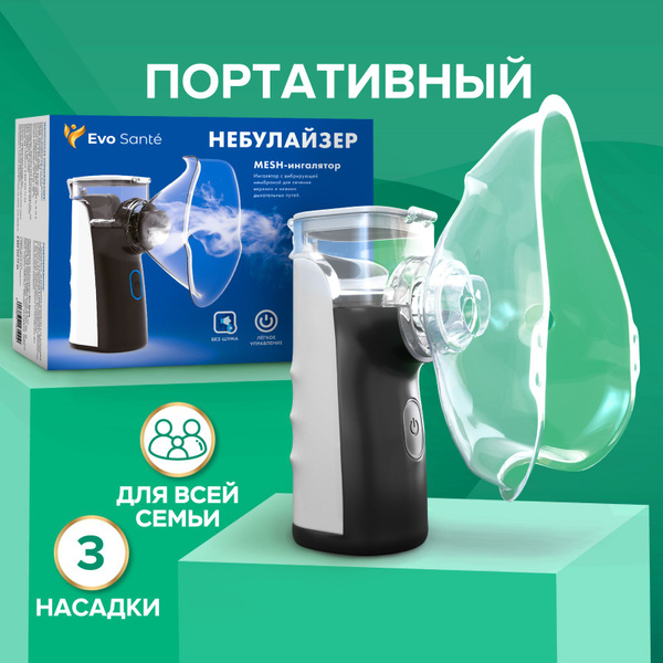 Бесшумный небулайзер ингалятор. Портативный небулайзер для детей и ...