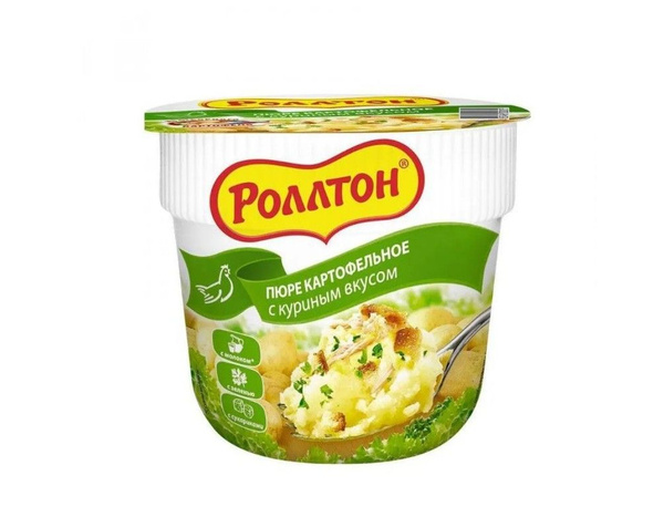 Характеристики Пюре картофельное Роллтон с куриным вкусом 40 гр ...