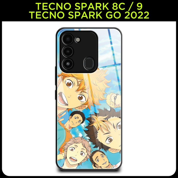 Стеклянный чехол на Tecno Spark Go 2022/8С/9 / Текно Спарк Гоу 2022/8С ...
