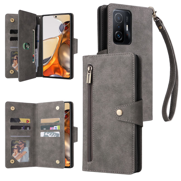 Xiaomi 11T / 11T Pro чехол с несколькими картами молнии кошелек чехол ...