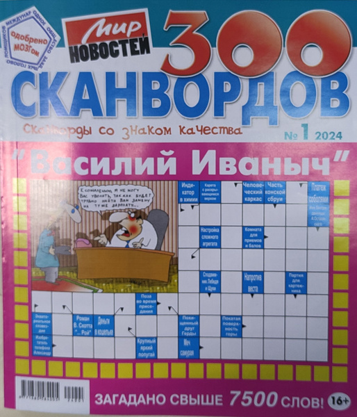 300 сканвордов Василий Иванович №1 за 2024 год - купить с доставкой по ...