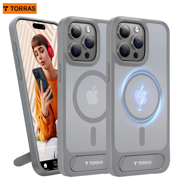 Чехол TORRAS для iPhone 15 Pro Max с подставкой, чехол превращается в ...