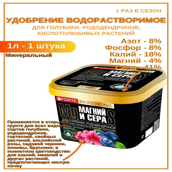Удобрение BONA FORTE для голубики, рододендронов, кислотолюбивых ...