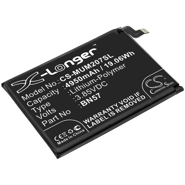 АКБ, Батарея для телефона Poco X3 NFC(BN57) CS-MUM207SL Cameron sino ...