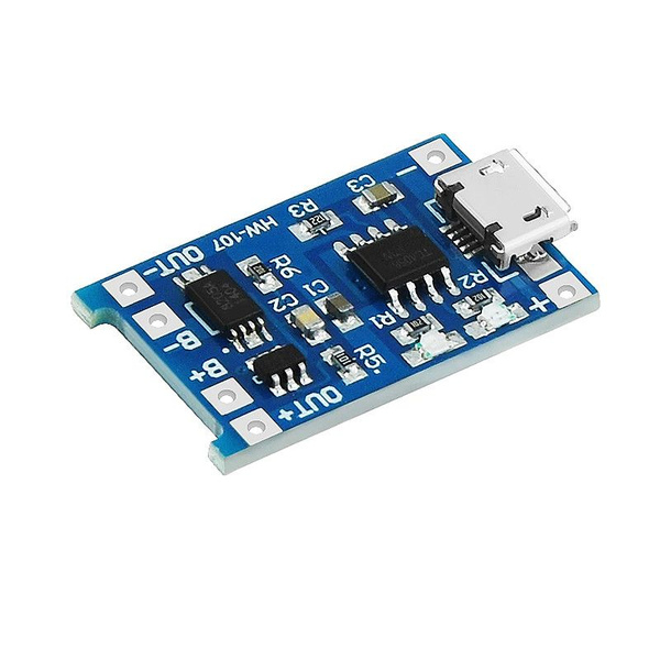 Модуль заряда Li-ion аккумуляторов TP4056 (с защитой), гнездо Micro USB ...