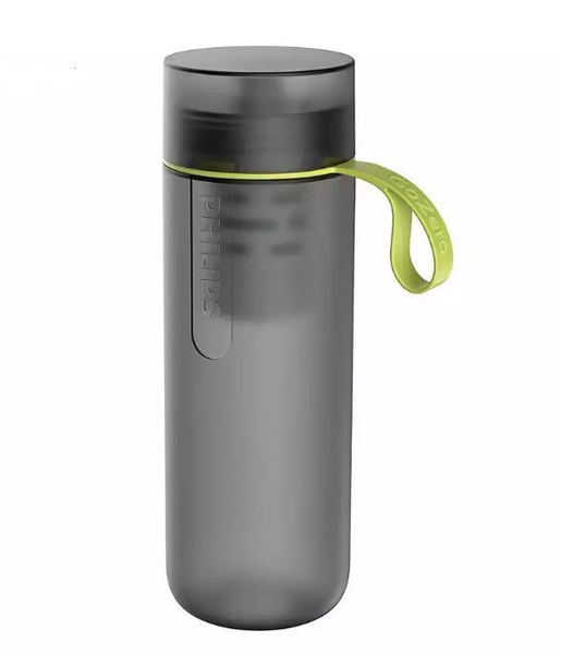 Бутылка с фильтром Philips чёрная многофункциональная для очистки воды ...